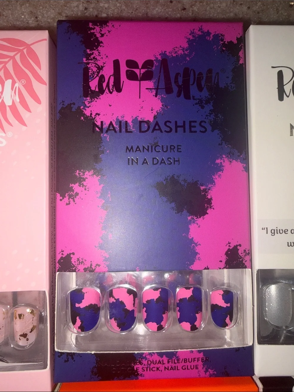 Red Aspen Nail Dashes Press-On Nails - Multi Color Pack
